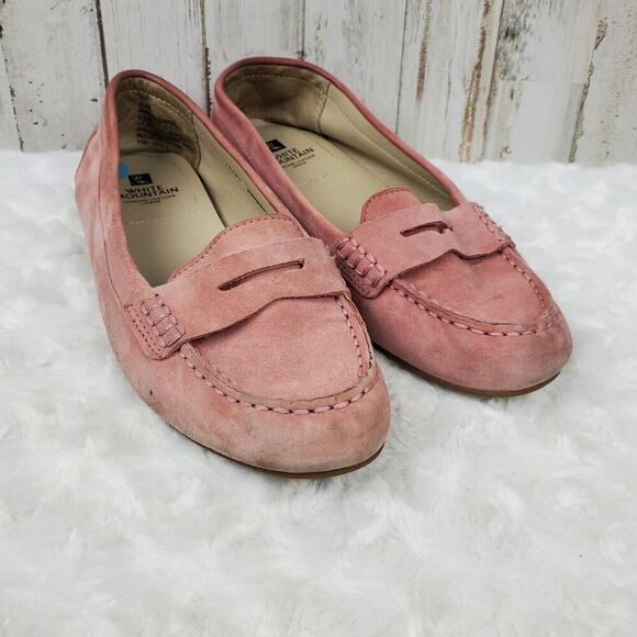White Mountain Markos Suede Loafers Pink Size 6.5 - Picture 9 of 10